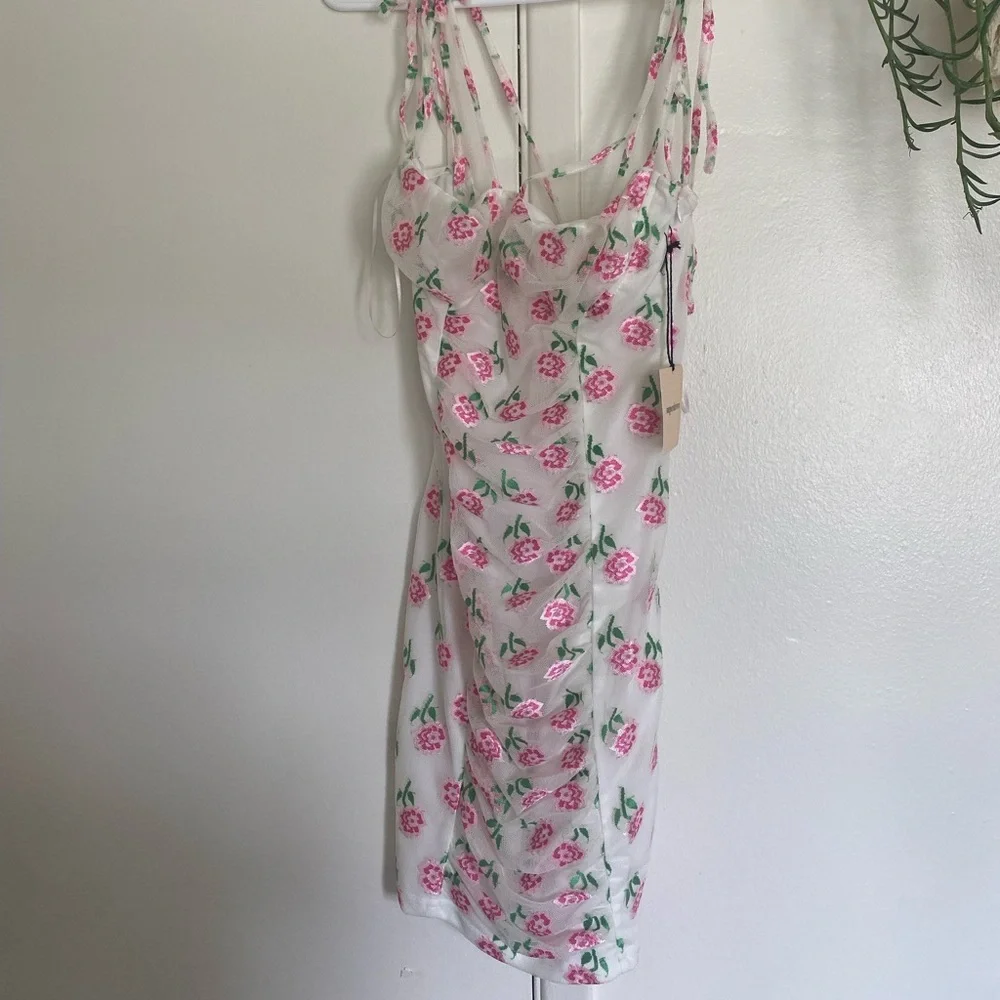 BNWT super down size small dress with roses. never worn fits like an extrasmall - Picture 1 of 2